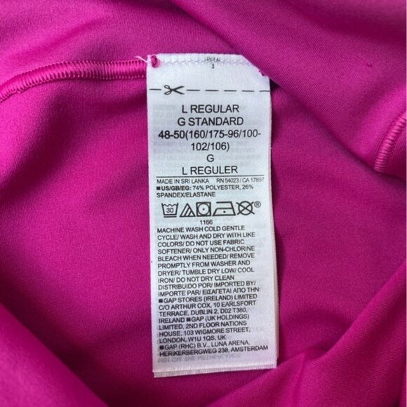 NWT GapFit Eclipse High Rise Magenta Crop Leggings Size L Stretchy Breathable - Picture 5 of 7